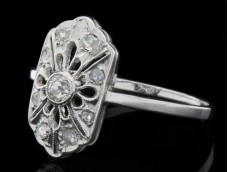 Product PT8 Art Deco Engagement Ring.